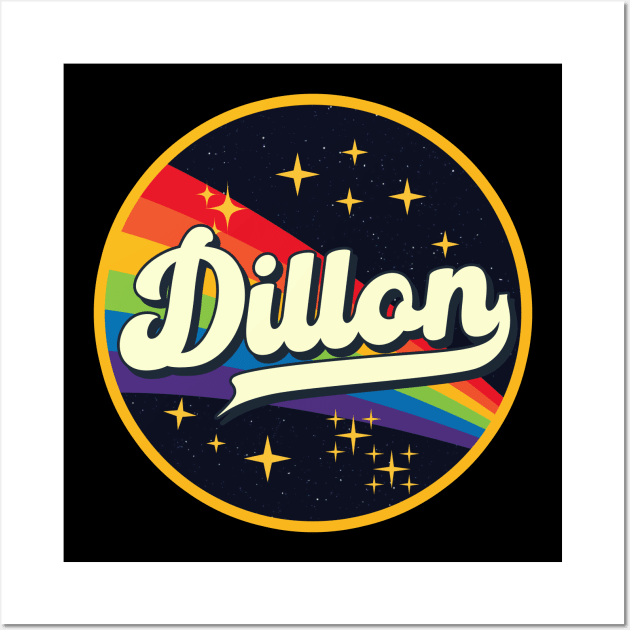 Dillon // Rainbow In Space Vintage Style Wall Art by LMW Art